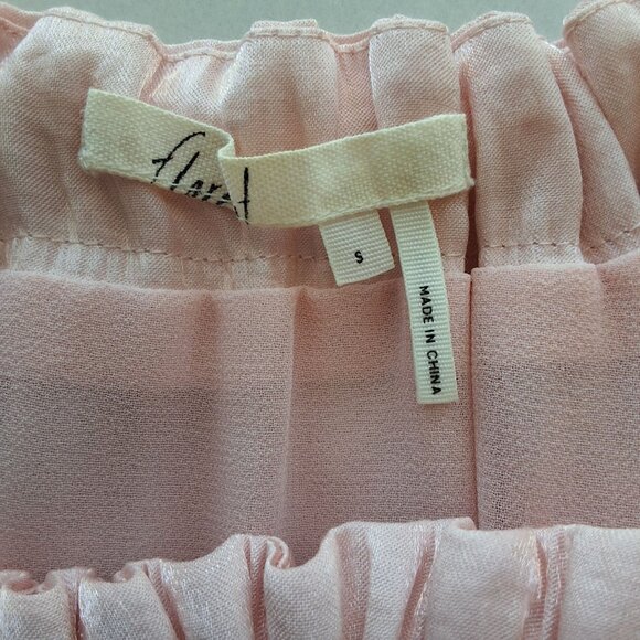 Anthropologie Floreat Pink Shimmer Cami Top w/ Gold Beaded Accents Soft Girl - Picture 8 of 10